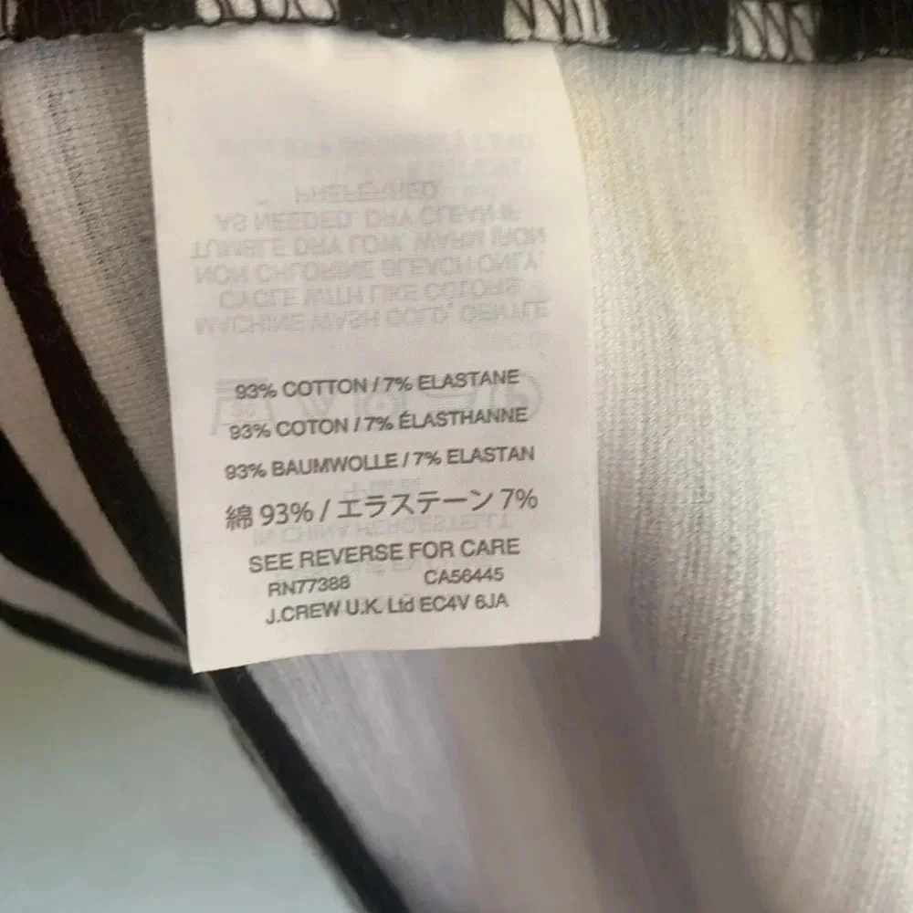 J.Crew Petite Striped T-shirt Dress  Black/White Stripes Size: Medium P - Picture 8 of 8